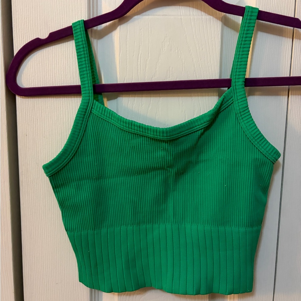 Nikibiki Vibrant Green Ribbed Tank Top